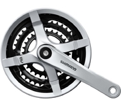 Crankstel Shimano FC-TY501 6/7/8V 170mm 48x38x28T met kettingscherm - zilver