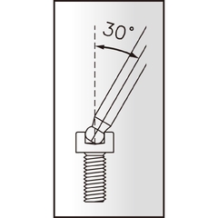 GER. INBUSSLEUTEL LIFU HAAKS M8X21 BOLK O.A.STANDAARDS