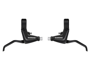 REMGREEP SET ALIVIO T4000 VOOR V-BRAKE, 2-VINGER, ZWART