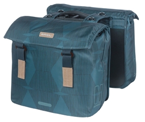 BASIL TAS DUBBEL ELEGANCE MIK 2.0 ESTATE BLUE
