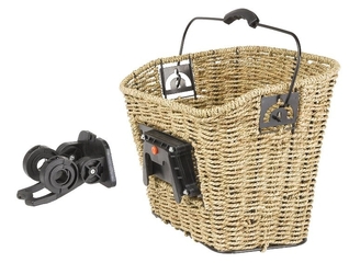 Stuurmand M-Wave gevlochten 35 x 25 x 26 / &oslash;22 cm inclusief stuurhouder
