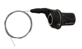 VERSTELLER TWIST LINKS SUNRACE 3 SPEED GRIJS -WIT SHIMANO COMPATIBLE