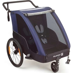 Polisport trailer incl. stroller kit grijs/blauw