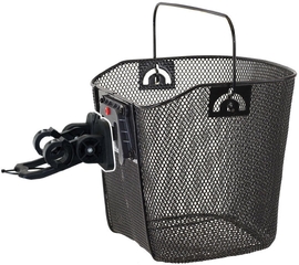 Afneembare fietsmand Mighty met stuurbevestiging -zwart