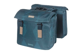 Basil fietstas dubbel Elegance estate blue MIK 40-49L