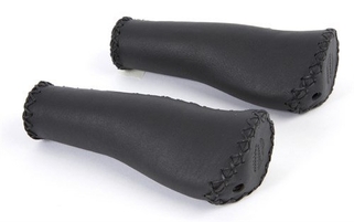 Velo handvat leer ergo 127/127mm, zwart (paar)